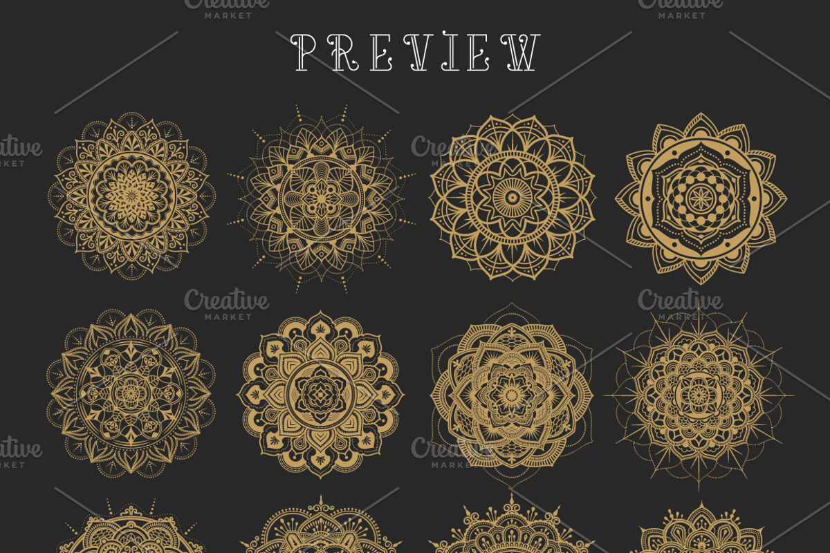 60 Mandala Tattoo & Coloring Page, a Decorative Illustration by Raftel (Photo 4 of 5)