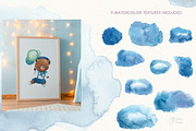 IN THE SKY. Watercolor clipart, an Animal Illustration by OlliArtDesign (Thumbnail 3 of 6)