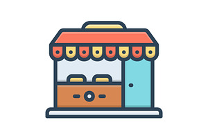 Shop store color icon, a Duotone Icon by Creative priyanka