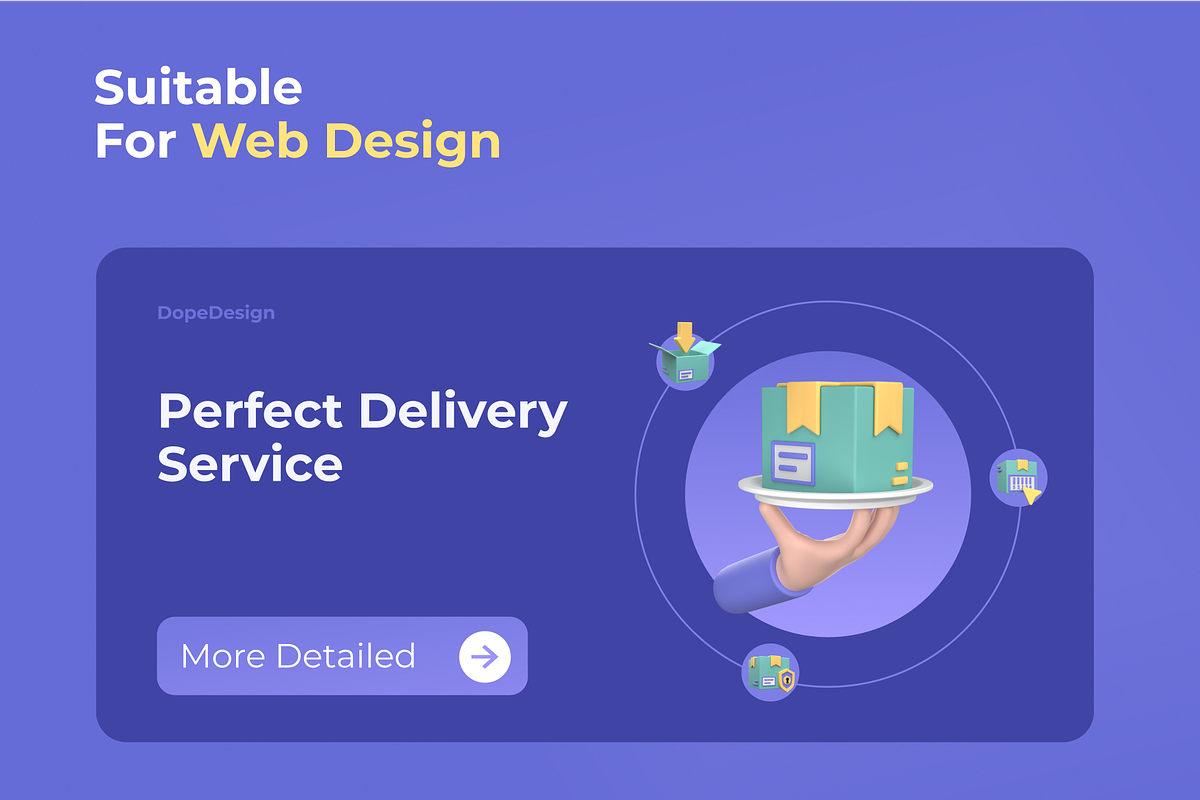 Tracking & Delivery 3D Icon Set, a Templates & Theme by Dope Design (Photo 6 of 8)