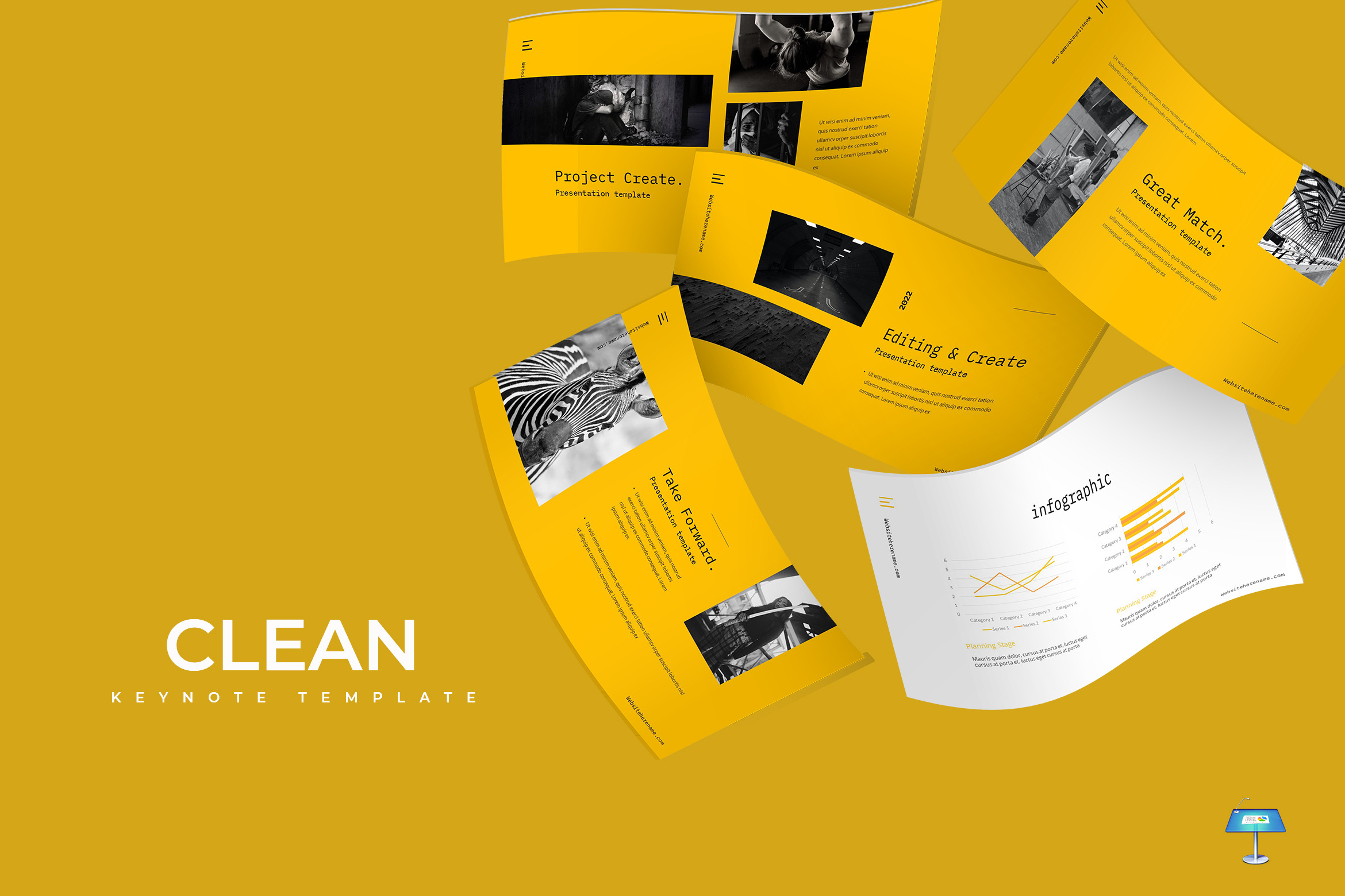 Clean - Keynote Template, a Presentation Template by AQR Studio ...