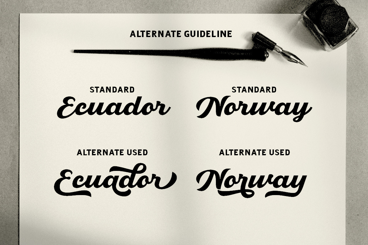 Bardens - Retro Font Duo, a Script Font by Bale Type (Photo 4 of 10)