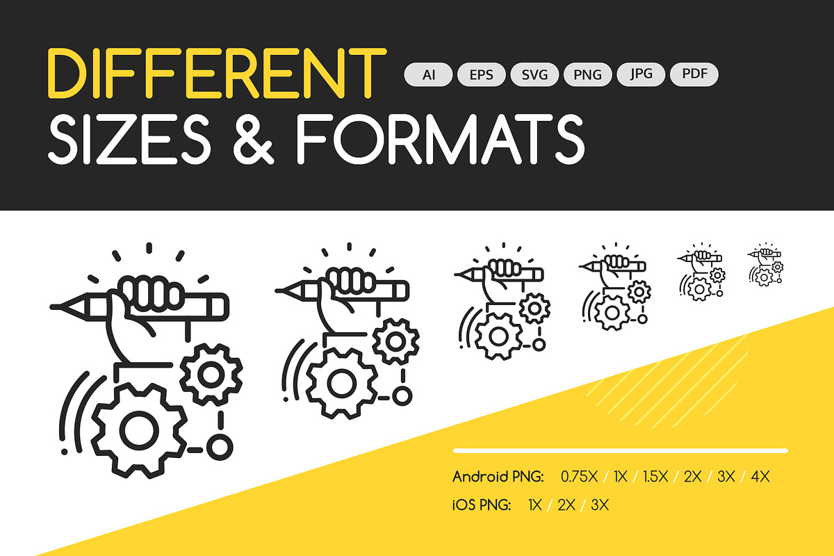 Programming & Support Line Icons, an Outline Icon by Boyko Pictures (Photo 3 of 11)
