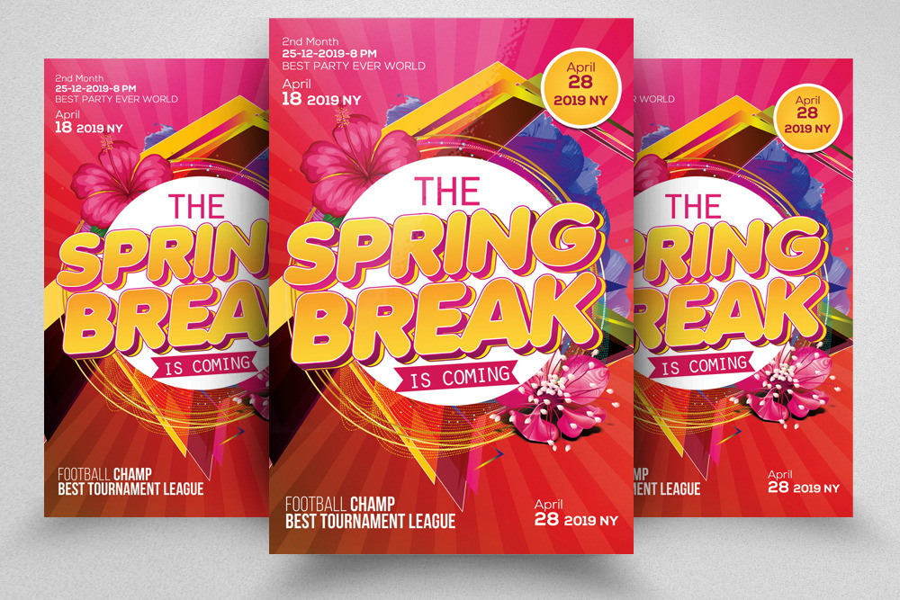 Spring Arrival Pink Flyer Templates, a Flyer Template by Psd Templates