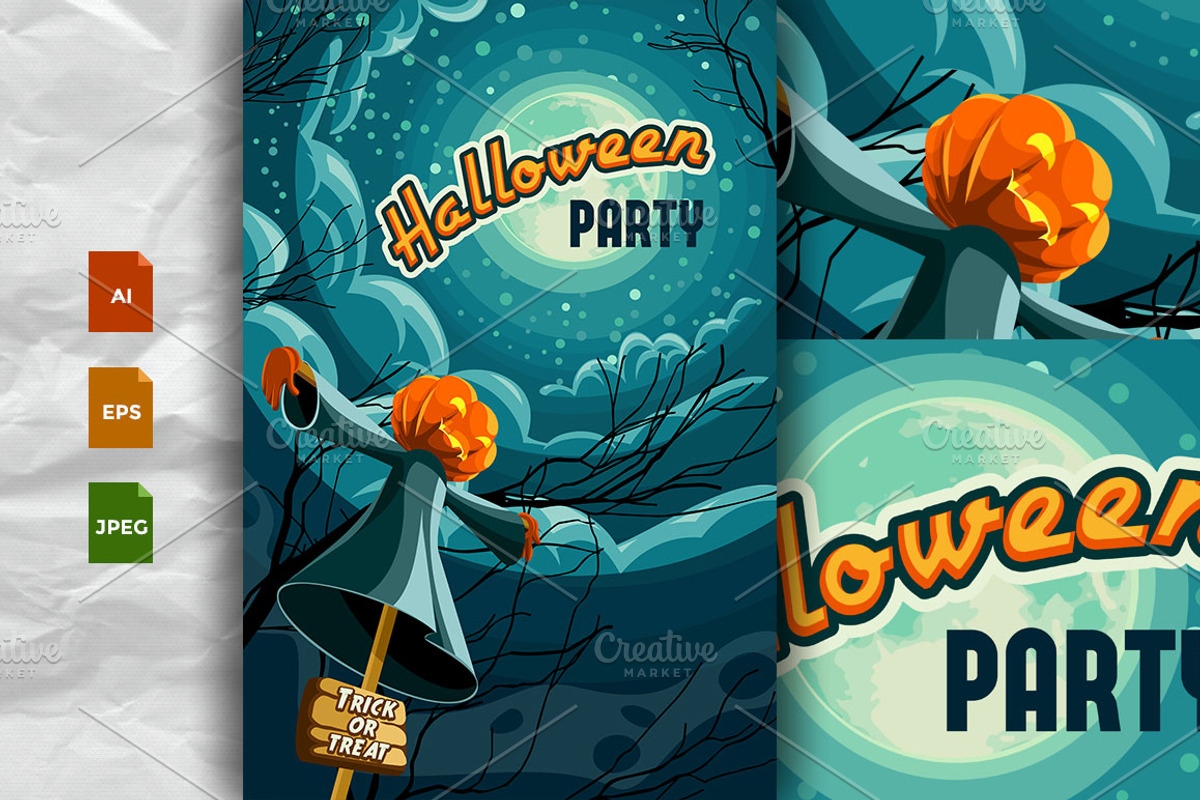 Halloween Party, an Illustration by Yulia
