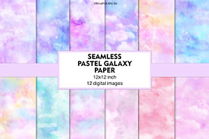 Seamless Pastel Galaxy Texture