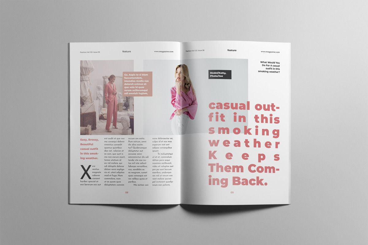 The Best Fashion Magazine Layout, a Magazine Template by Swayang (Photo 6 of 23)