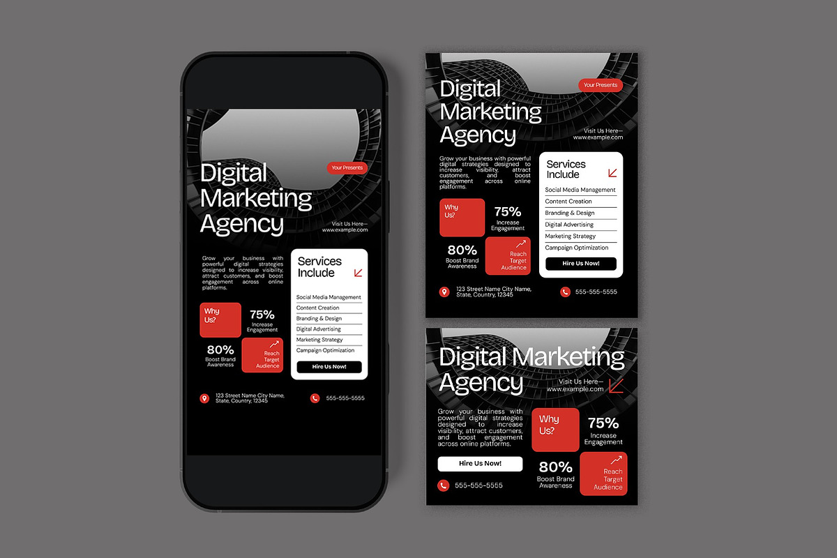 Digital Marketing Agency Flyer, a Flyer Template by graphicook (Photo 3 of 3)