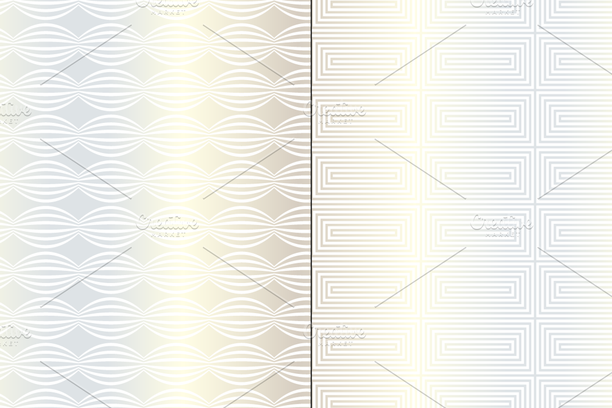 Metallic Silver Seamless Geometrics preview 5