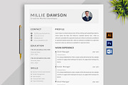 Resume Template and Cover Letter, a Resume Template by designvillage (Thumbnail 1 of 13)
