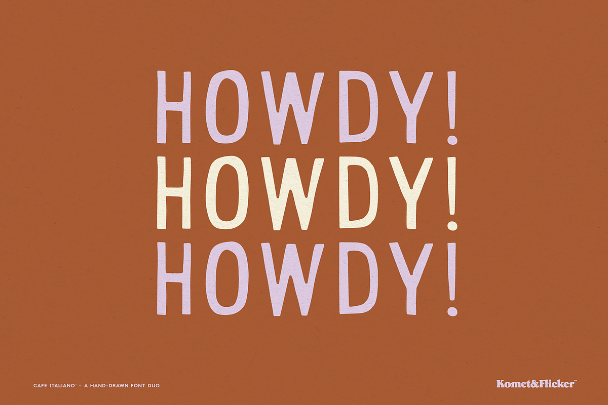 Cafe Italiano - A Hand-Drawn Duo, a Sans Serif Font by Komet & Flicker (Photo 7 of 15)