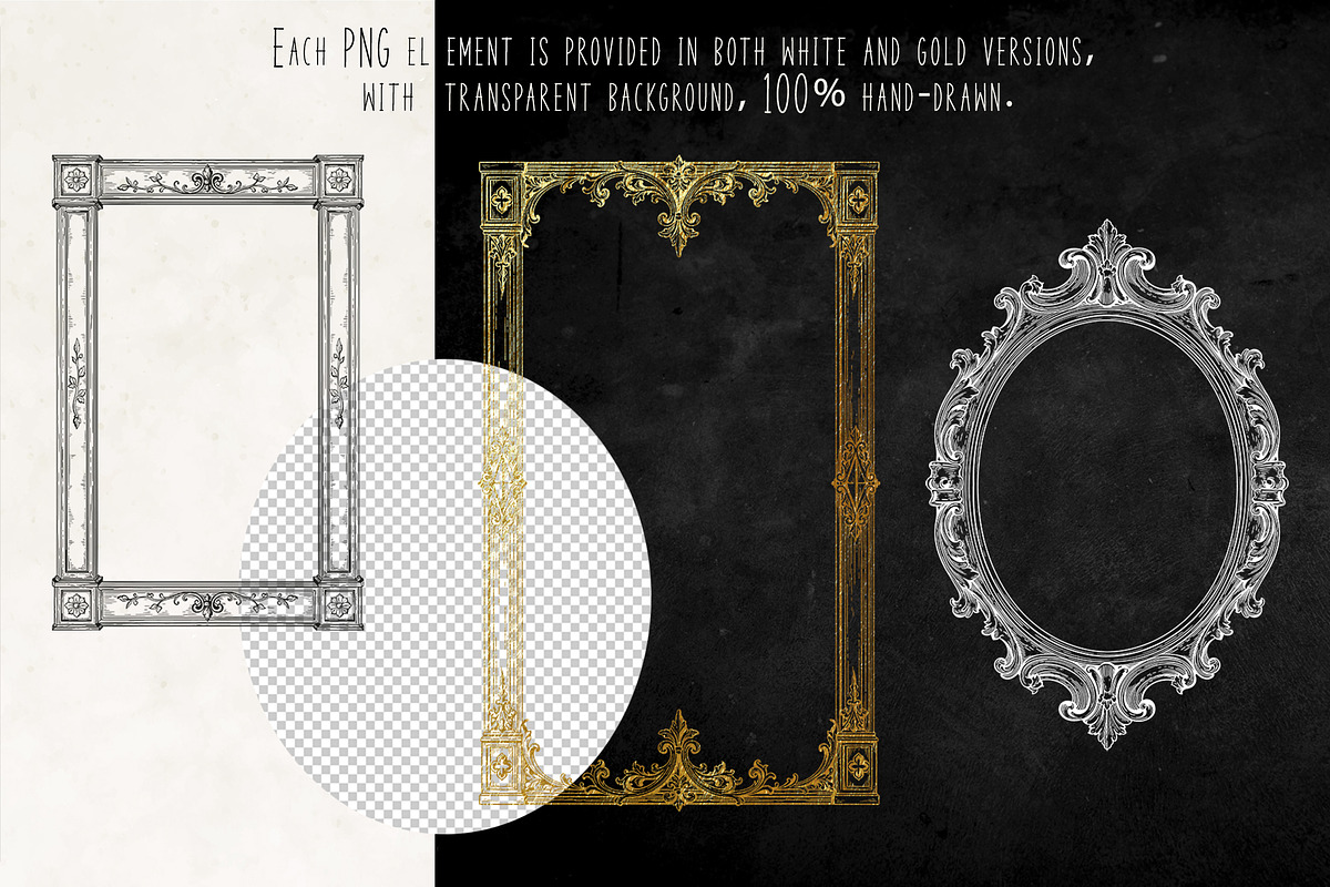 CASTLE STYLE FRAMES - vector kit, a Decorative Illustration by My Space Garden (Photo 4 of 8)