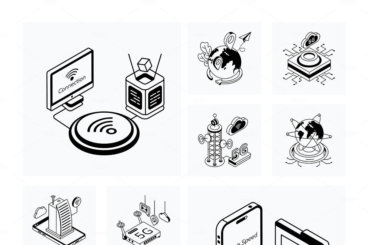 5G Technology and Internet Icons, a Duotone Icon by Vectors Market (Photo 11 of 12)