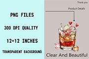 Valentine Whimsical Cocktail Clipart, an Illustration by SVGArt (Thumbnail 4 of 7)