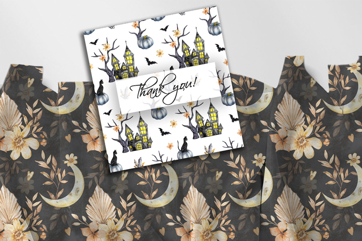 Watercolor Halloween Patterns, a Pattern Graphic by SvetaArtStore (Photo 5 of 5)
