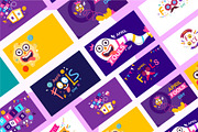 April fools day background 12 set, a Seasonal Illustration by foxndeer (Thumbnail 3 of 4)