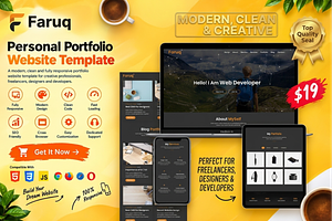 Premium Developer Portfolio Template, a Bootstrap Template by Themeplaza