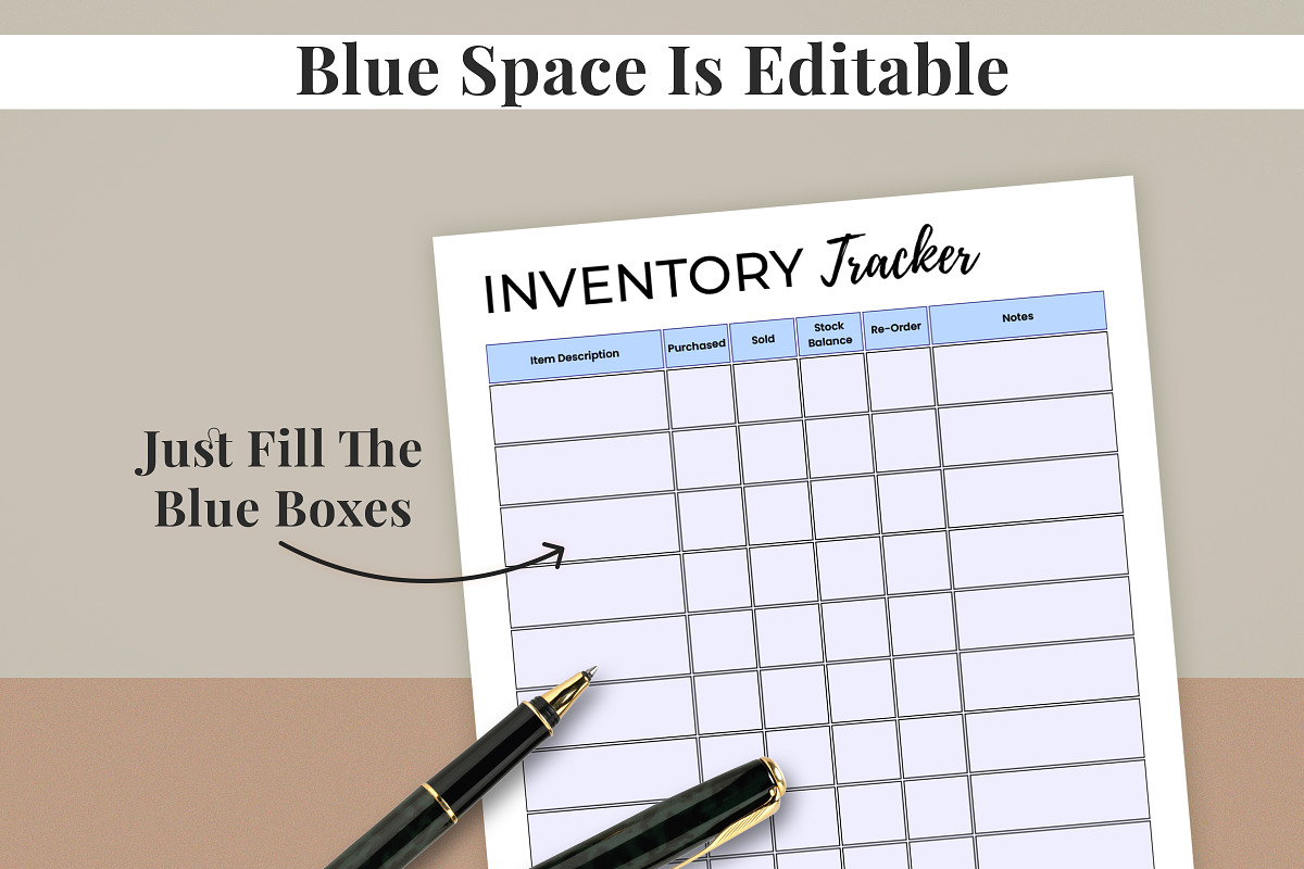 Editable Inventory Tracker