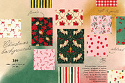 100 Christmas Backgrounds, a Background Graphic by PaperJamLab (Thumbnail 2 of 18)
