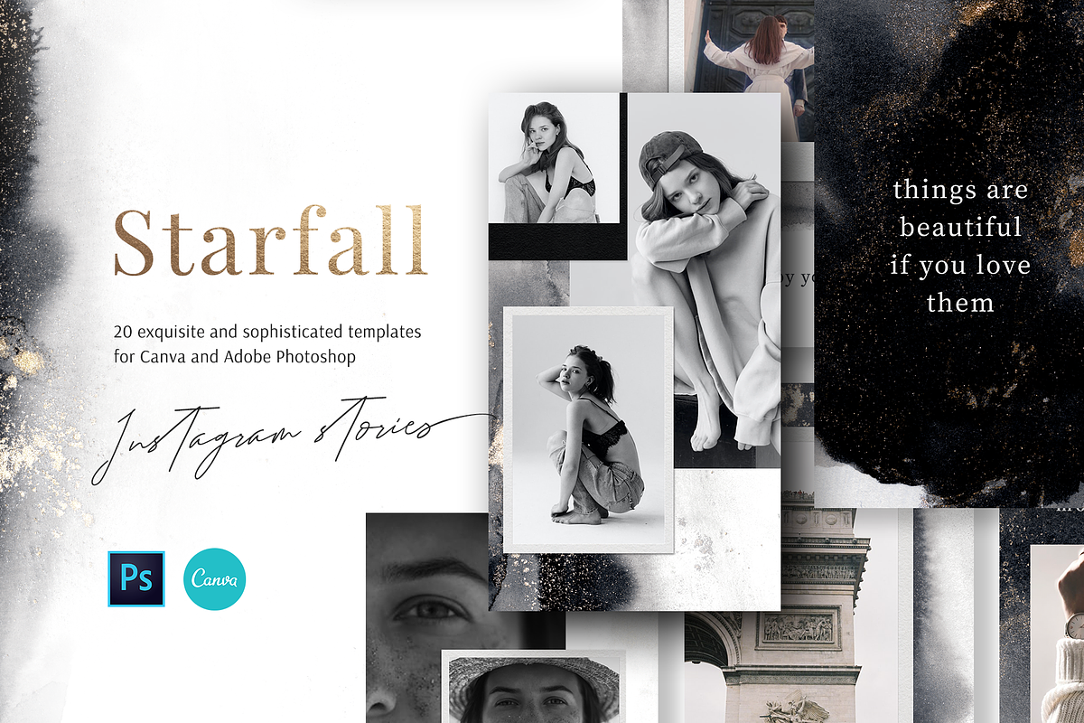 Starfall stories templates Canva+PS, a Social Media Template by Helen Halik art (Photo 1 of 11)