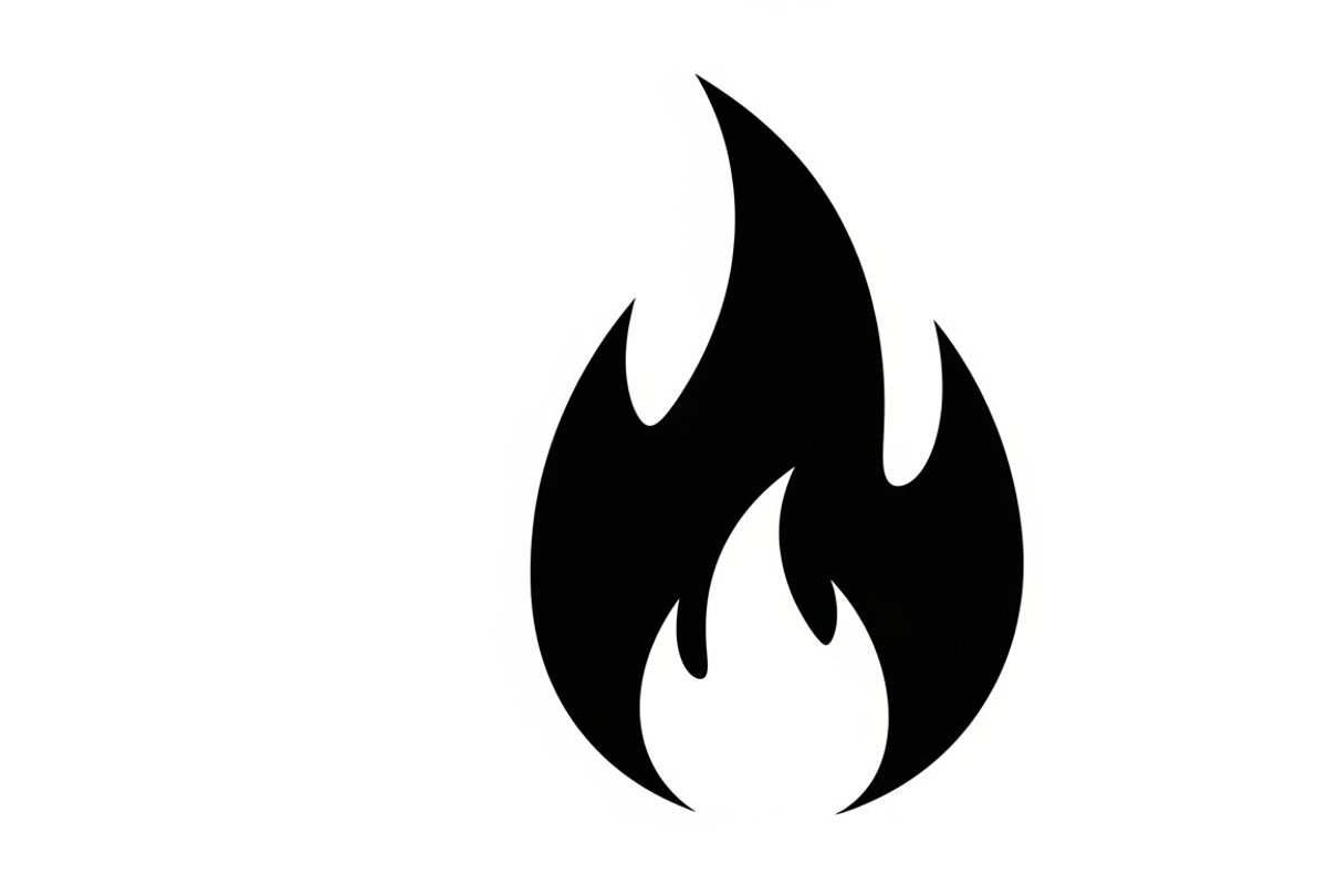 Bold black fire flame icon vector, an Illustration by Amazin_art (Photo 22 of 29)