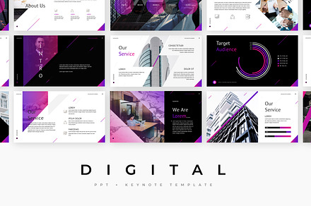 Digital - PowerPoint template + KEY, a Presentation Template by Digital Breath templates