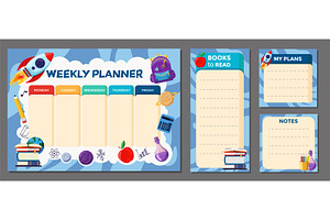 Set Of The Printable Weekly Planners