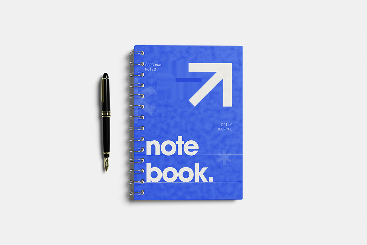 Modern Notebook Mockup For Branding, a Books & Magazine Mockup by bimockup (Photo 6 of 6)