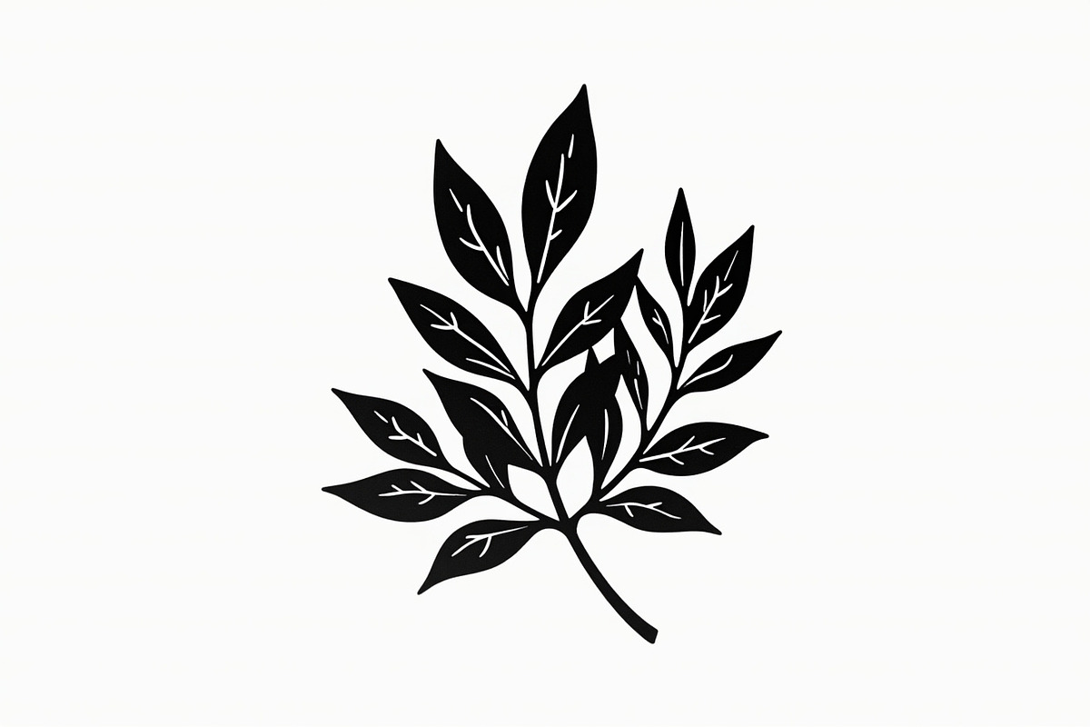 This elegant Leaf and Branch Botanic, an Illustration by Amazin_art (Photo 17 of 21)