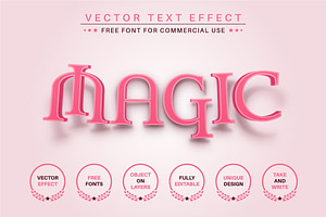 Pink Bend - Editable Text Effect