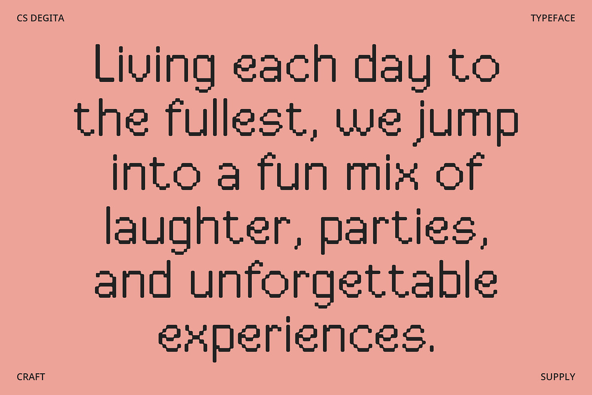 CS Degita – Pixel Font, a Sans Serif Font by Craft Supply Co. (Photo 2 of 8)