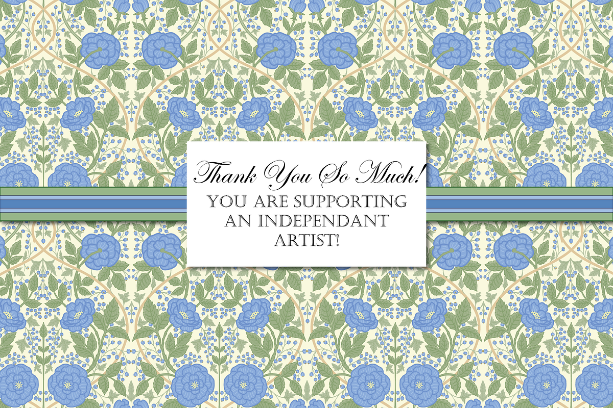 William Morris Blue & Green Pattern2, a Pattern Graphic by RachelStudio (Photo 10 of 10)