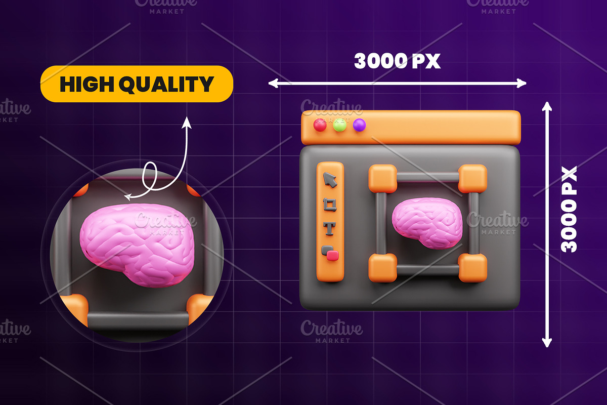 Design 3d Icon Pack, an Object 3D Model by Ui Stock (Photo 5 of 6)