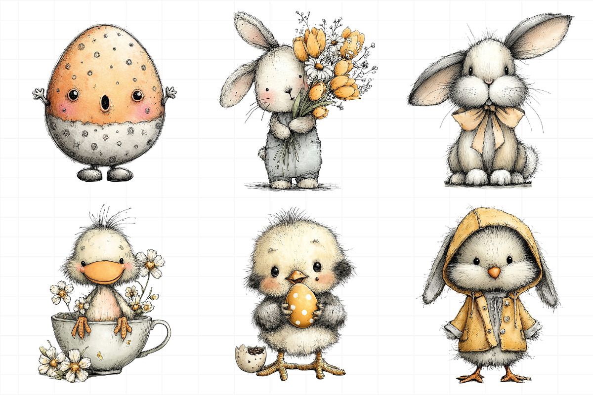 Funny Pink Easter Clipart, an Illustration by Daily.Designs (Photo 3 of 6)