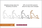 Minimal cat icons, an Outline Icon by Picture Window (Thumbnail 5 of 5)
