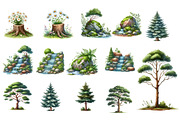 Watercolor Woodland Animals Clipart, an Illustration by Designworld (Thumbnail 4 of 5)