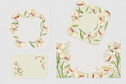 Birds and flowers watercolor clipart, a Decorative Illustration by Kate Lanbina (Thumbnail 9 of 15)