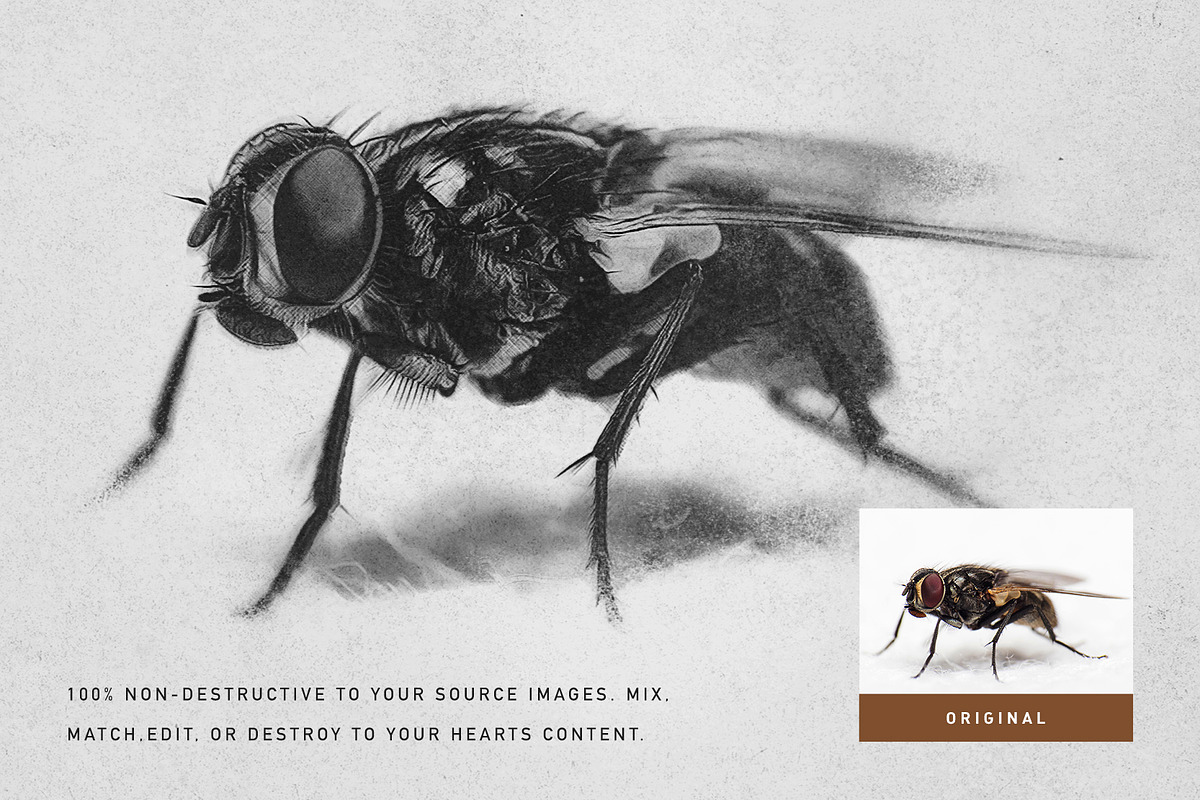 OBSIDIAN Charcoal Photoshop Actions, an Action Add-On by Forefathers (Photo 3 of 9)