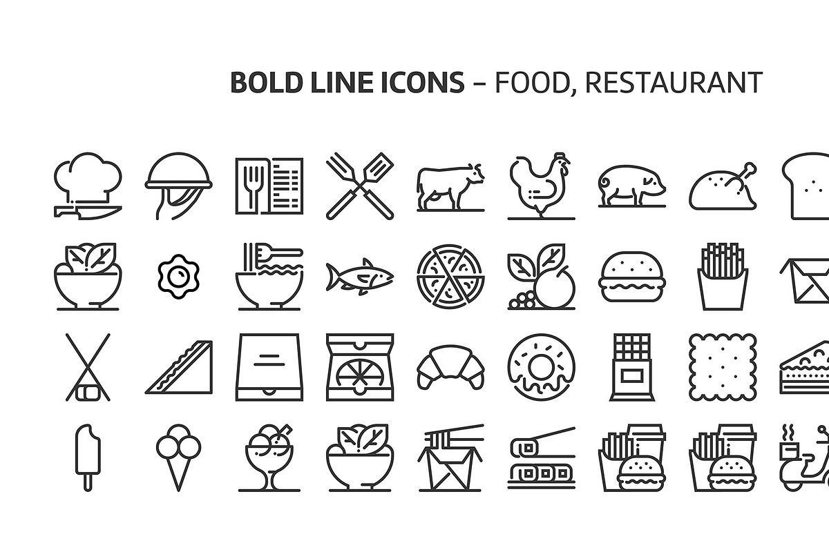 Bold Line Icons, an Outline Icon by Howcolour (Photo 139 of 151)