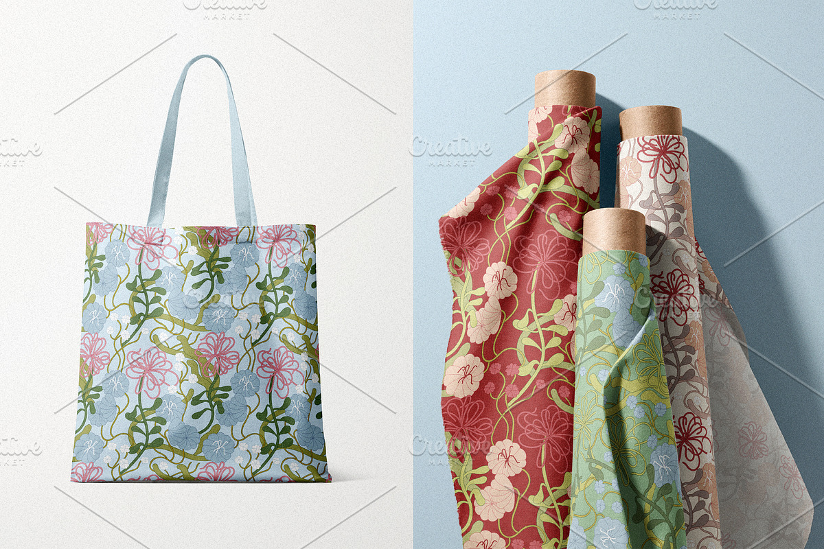Floral Blossom. Seamless patterns, a Pattern Graphic by oxygen_8 (Photo 4 of 8)