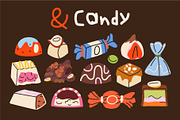 Chocolate & Sweets Clipart Bundle, a Food Illustration by Luamor (Thumbnail 5 of 5)