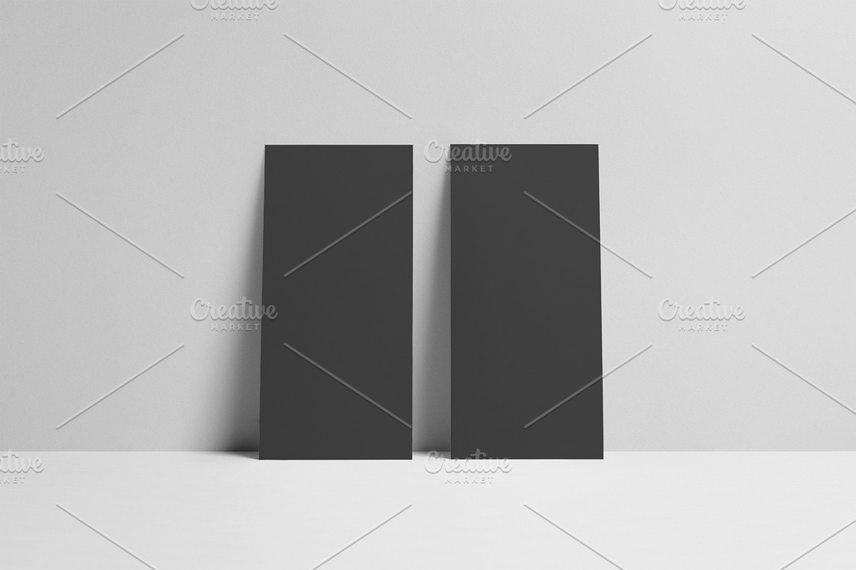 DL Flyer mockup on a grey background, an Advertising Mockup by Shablon (Photo 3 of 3)