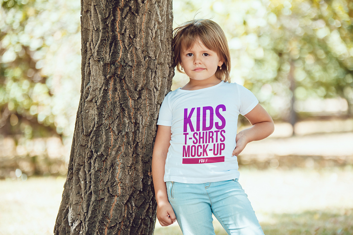 Kids T-Shirt Mock-Up Vol 5, a Shirt Mockup by Freeman Studio (Photo 10 of 17)
