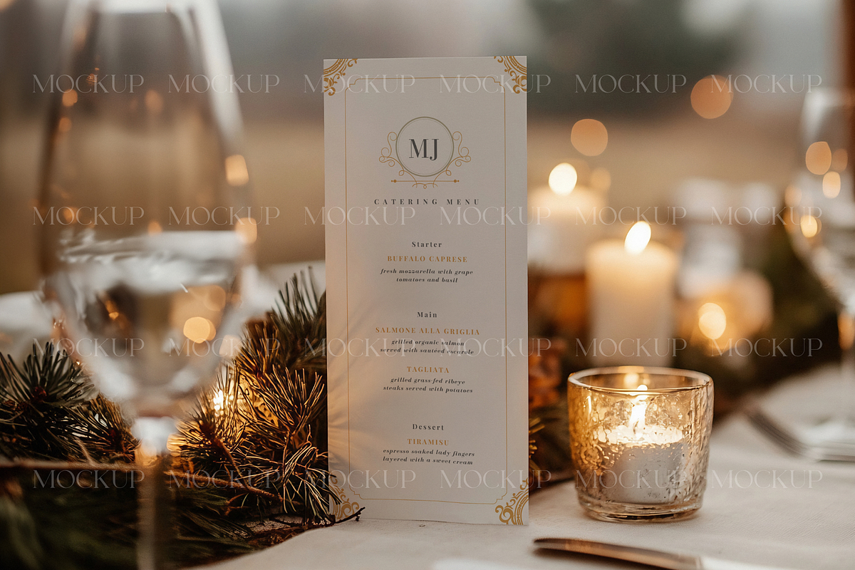 Card Menu Mockup, 4x9 Menu Mock, a Product Mockup by TatiMockup (Photo 4 of 4)