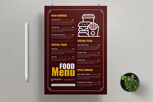 Modern Restaurant Food Menu Poster, a Flyer Template by MightyDesign