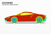 Hybrid Supercar Sport Coupe Set, an Advertising Mockup by Halal Graphic Studio (Thumbnail 6 of 12)