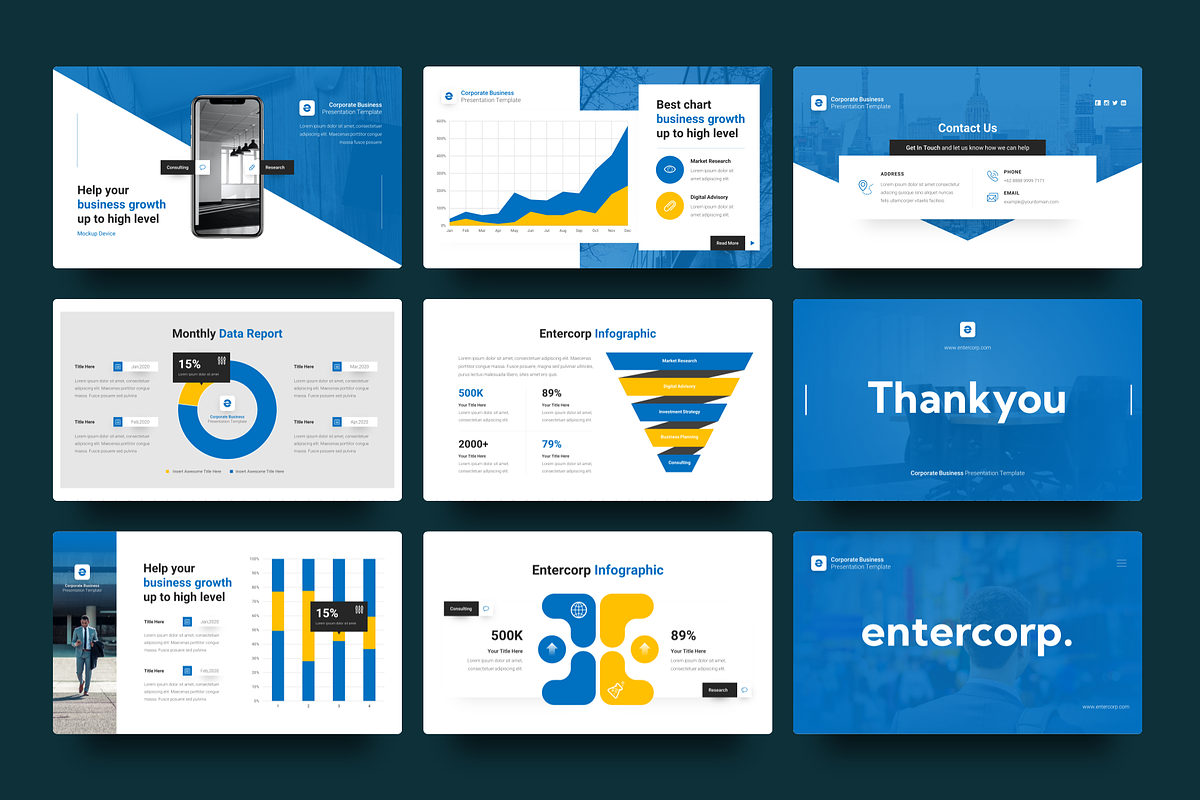 Corporate Business PowerPoint, a Presentation Template by YossyOneStd