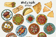 Mexican watercolor food clipart, an Object Graphic by Trinibis (Thumbnail 2 of 3)