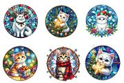 Christmas Cute Cat Ornament Bundle, an Illustration by SinaCreation (Thumbnail 5 of 7)