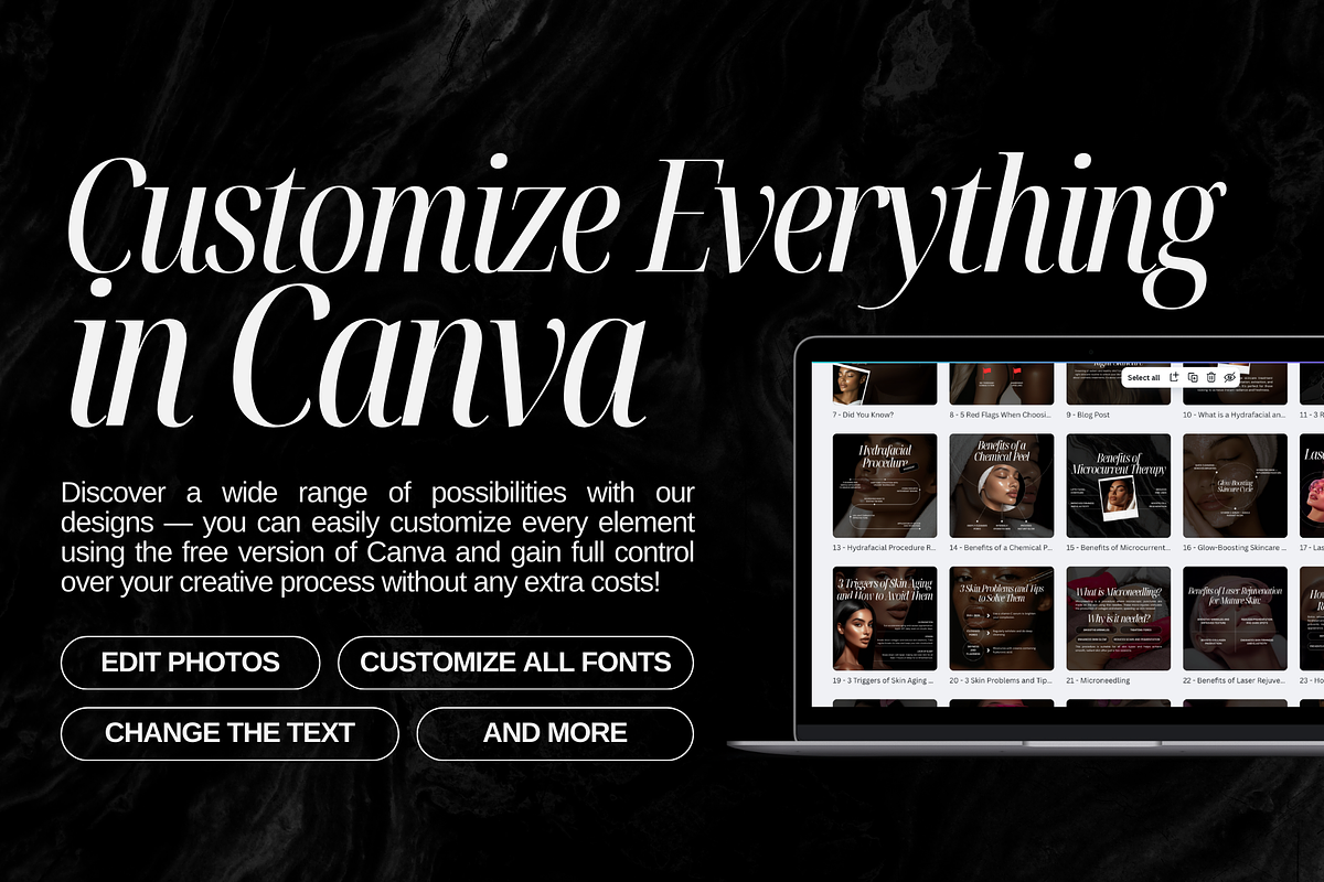 Medspa Canva Instagram Templates, a Social Media Template by Xenié Creative (Photo 7 of 10)